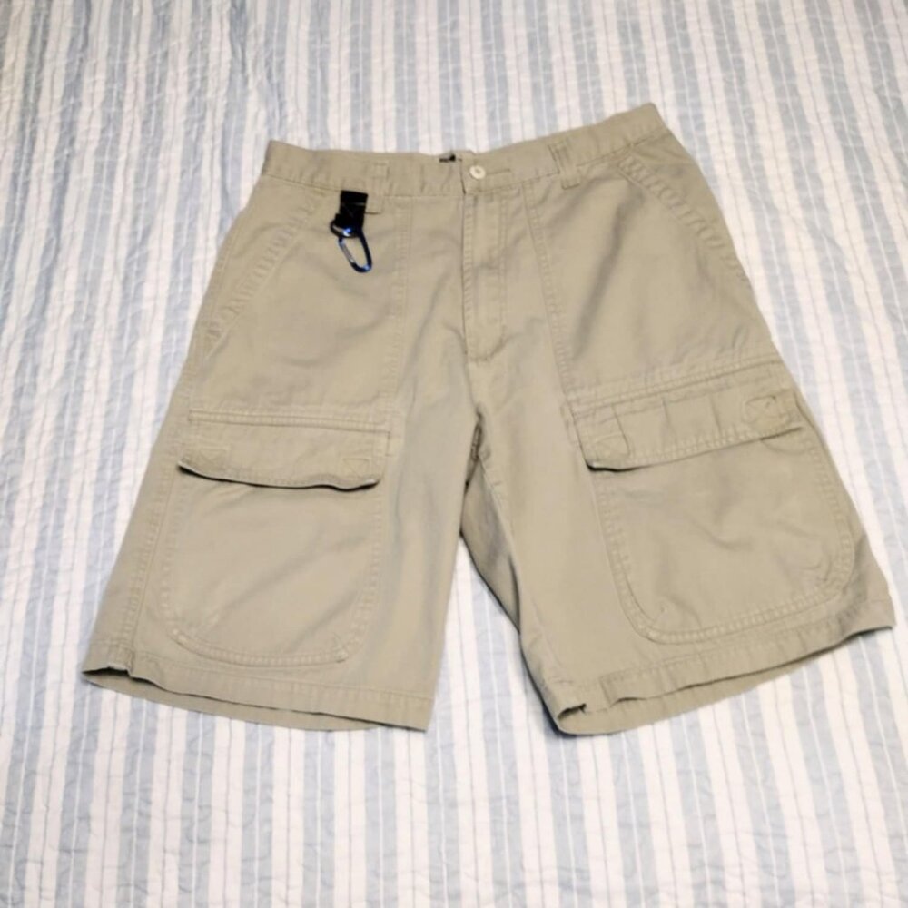 CS Sport Classic American Styles Khaki Cargo Shorts Size 32